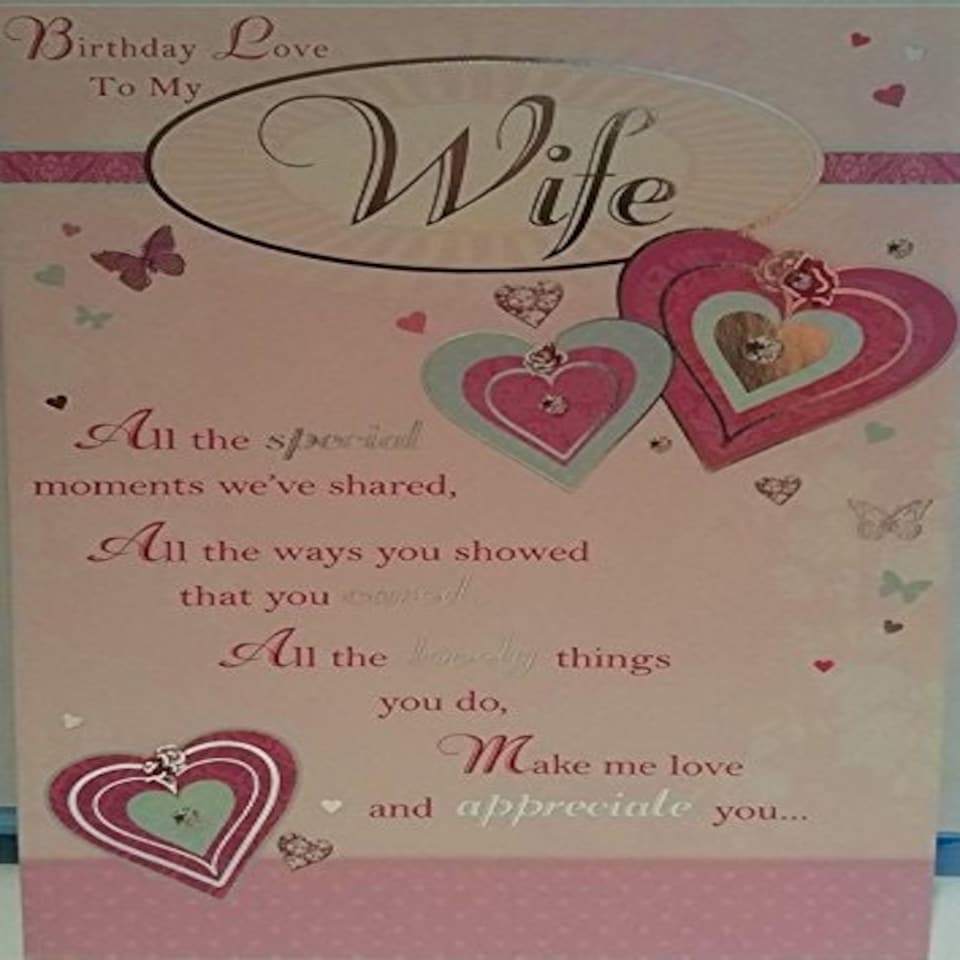 image 1 of Birthday Love To My Wife - Birthday Greeting Card