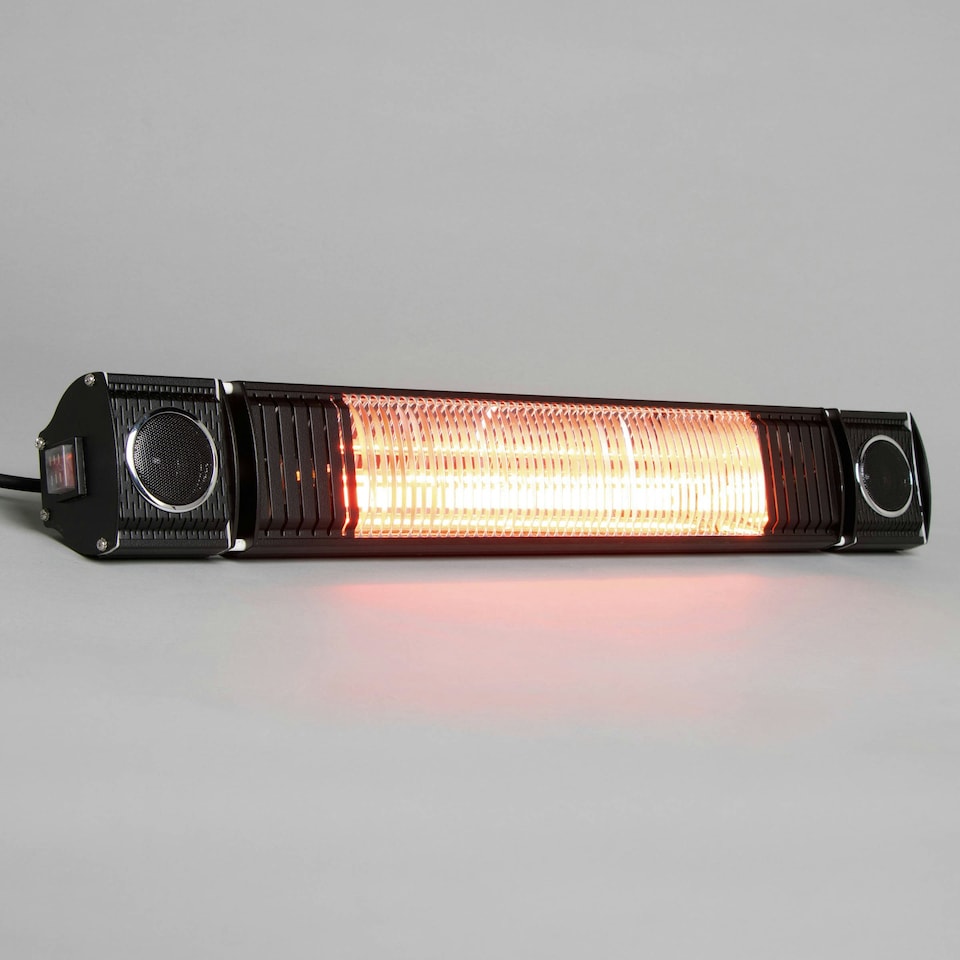 image 1 of BHS 2000W Wall Radiant Heater with Speaker, Black