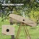 image 5 of Outsunny 3 Seater Garden Swing Chair with Adjustable Canopy and Cushions, Beige | White | Beige