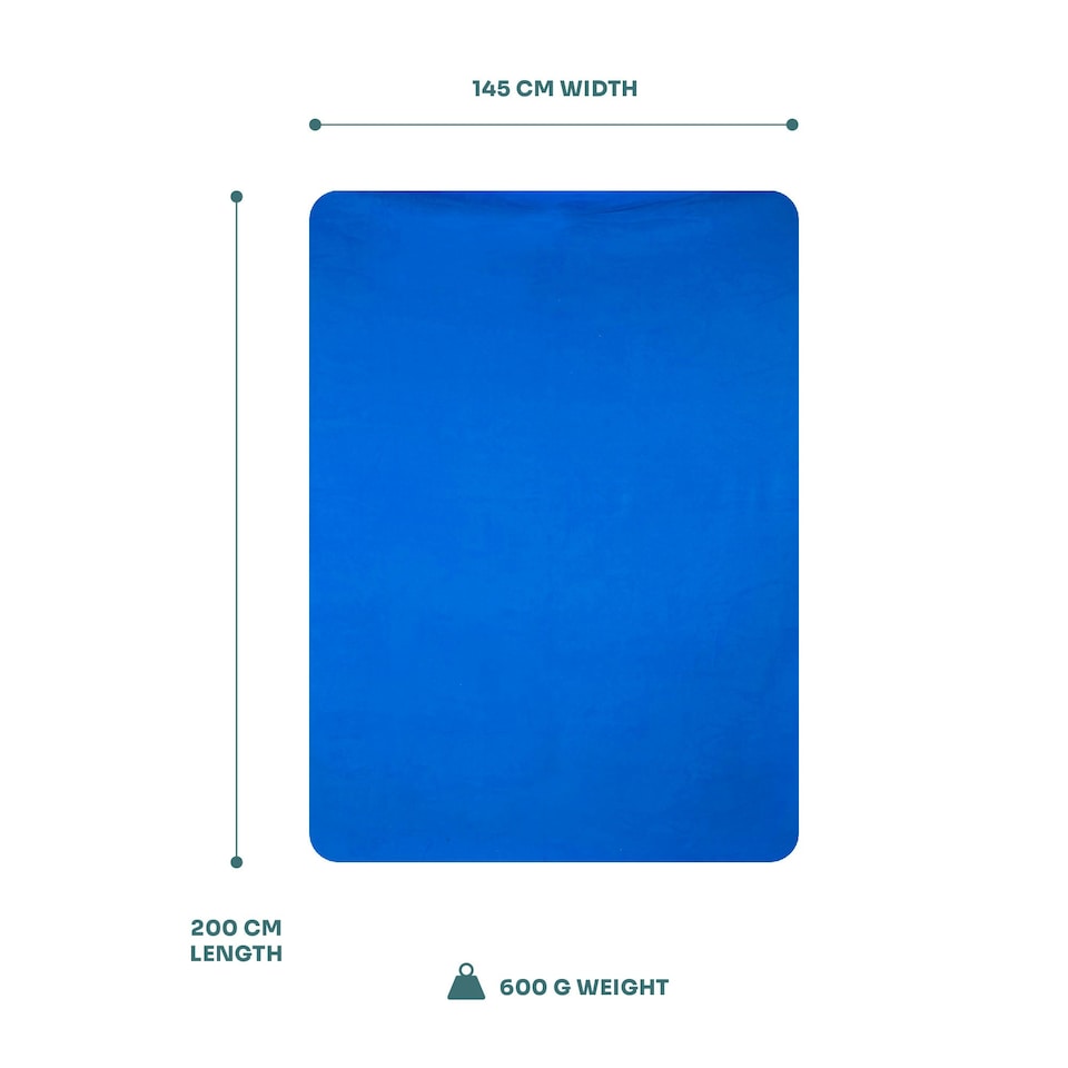image 1 of Myga Blue Fleece Yoga Blanket
