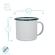 image 3 of Argon Tableware White Enamel Mugs - 375ml - Navy - Pack of 6