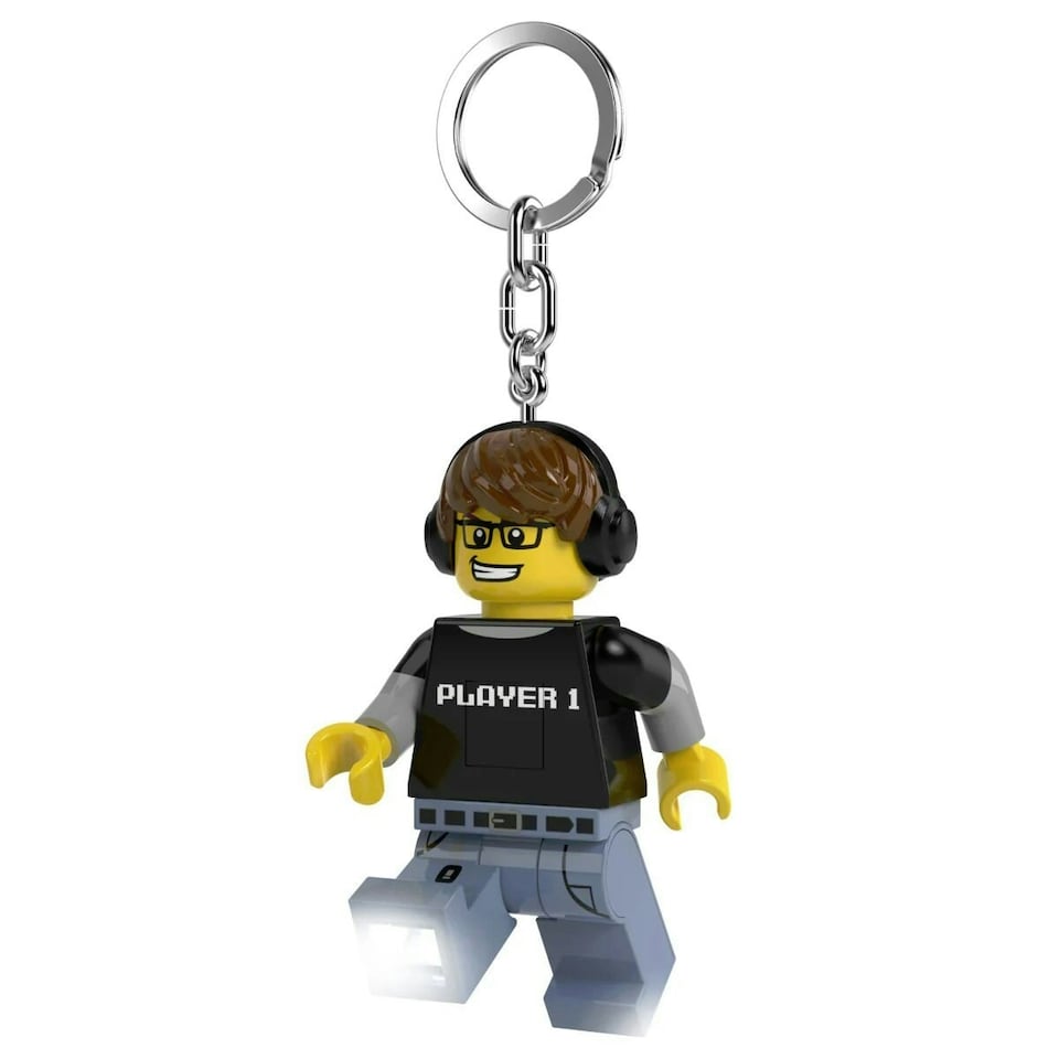 image 1 of Lego Minifigures Light Up Keychain - Video Game Guy