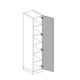 image 3 of Classic Square Panel White Single Wardrobe with Shelves White