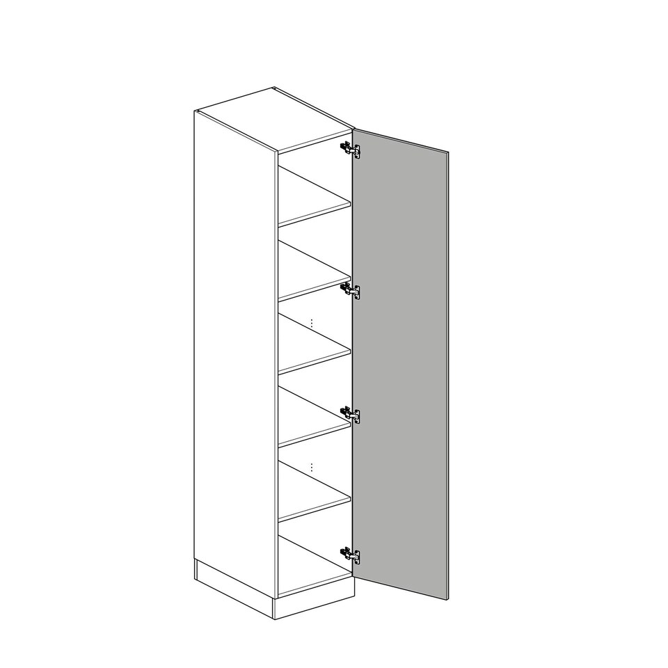 image 1 of Classic Square Panel White Single Wardrobe with Shelves White
