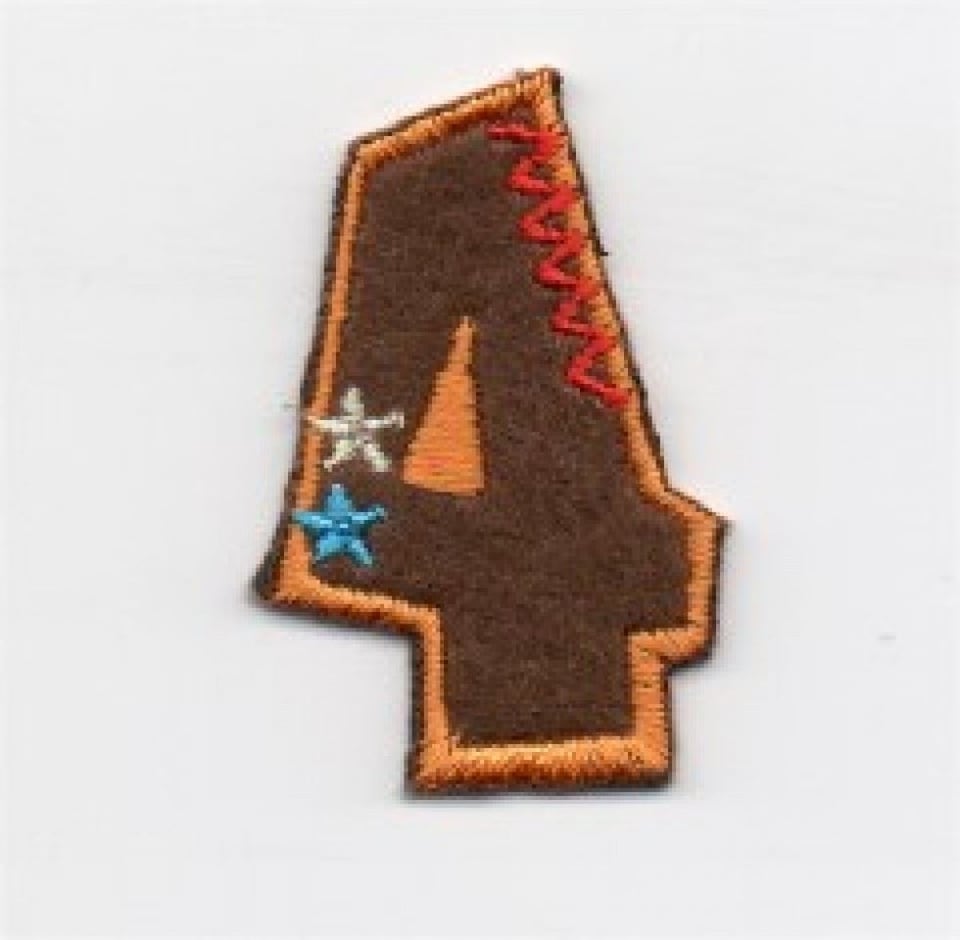 Assorted Colours: Number 4 Number Patch Motif for Dressmaking - each