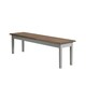 image 8 of Canterbury Hallway Bench Entryway Medium in White and Dark Pine Grey