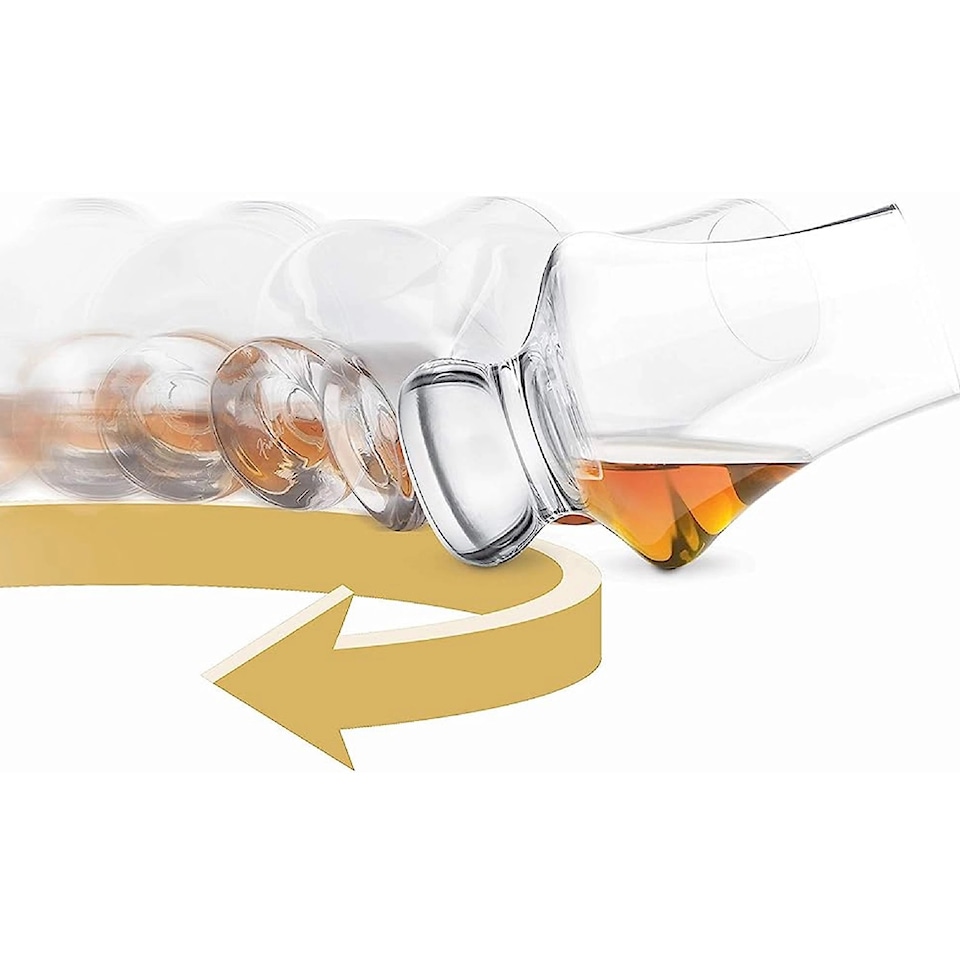 image 1 of Set of 2 Final Touch Crystal Whiskey Tasting Glass 195ml - Clear