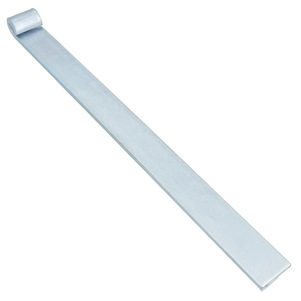 image 1 of HD Strap Tailgate Straight Hinge for 12.5mm Pins 460mm Long Zinc Plated 3pc | Silver