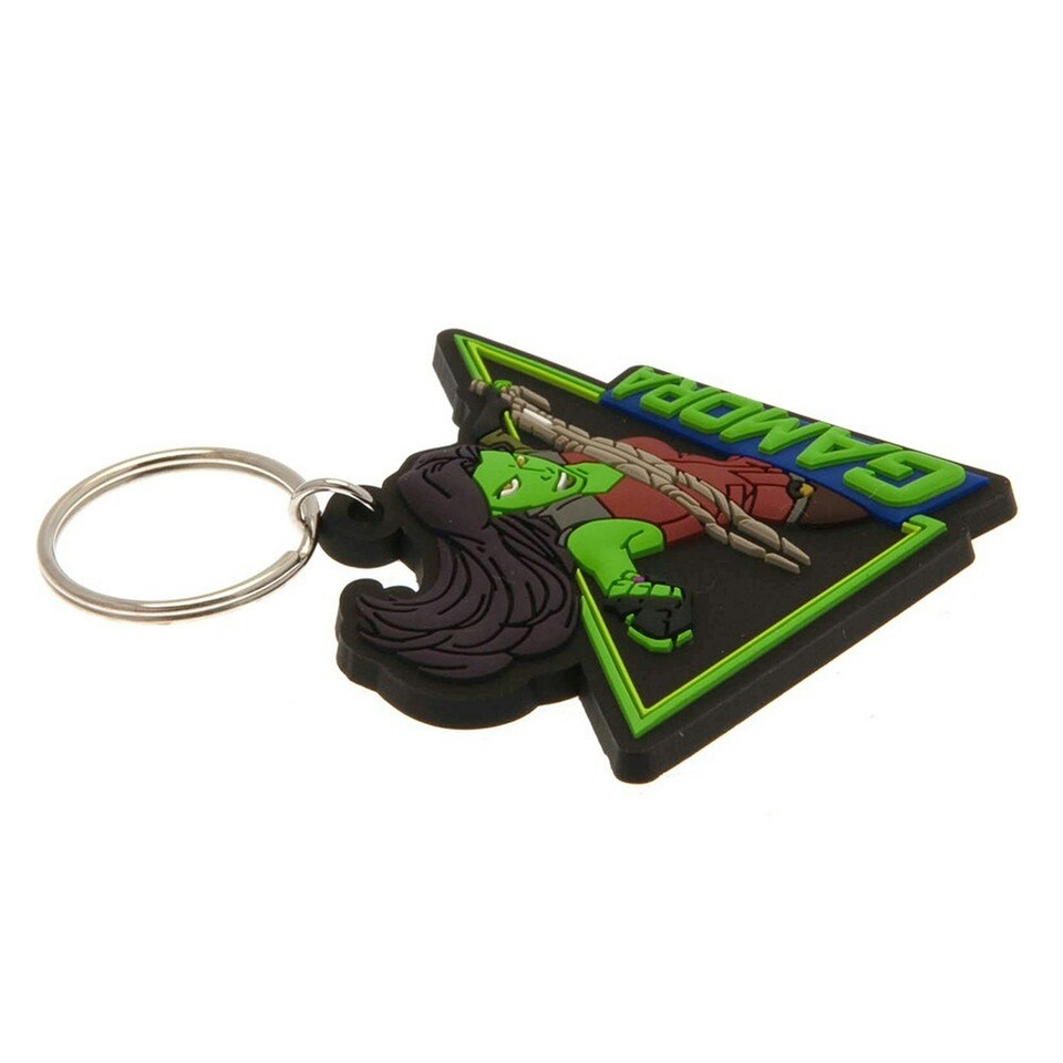 image 1 of Guardians Of The Galaxy Gamora Keyring - Black/Green/Red - One Size