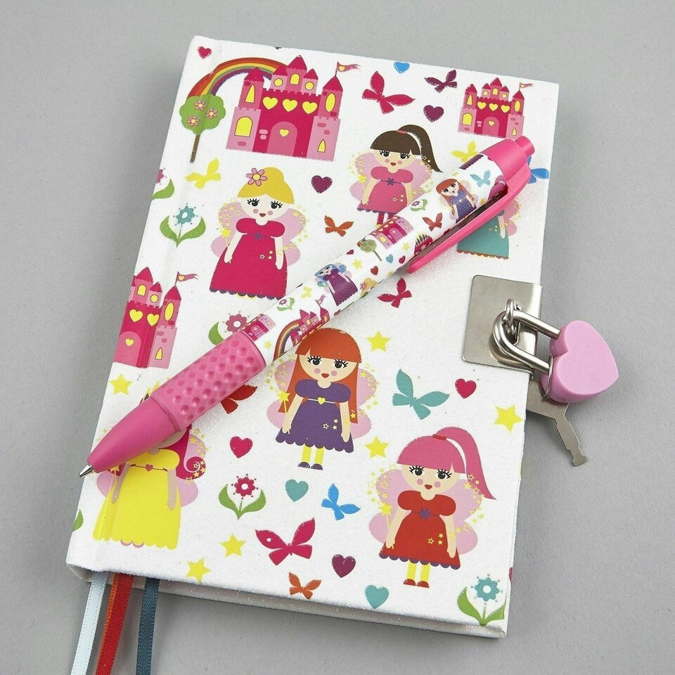 image 1 of Floss & Rock Children's Lockable Secret Diary Notebook - Fairy Palace