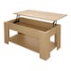 image 1 of Oak High Gloss Lift Top Storage Coffee Table Brown | Oak