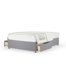 Neptune Spring Silver Plush Velvet 2 Drawer Divan Set Small Double