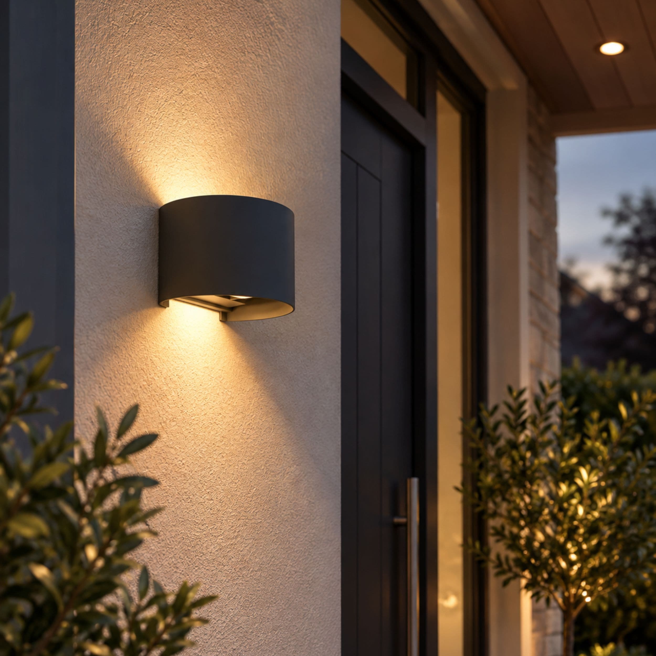 EGLO Calpino 3 - Black Outdoor Wall Light White