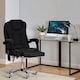image 9 of Neo Office Chair Brown Faux Leather with Massage Function & Footrest | Black
