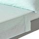 image 1 of Homescapes Blue Egyptian Cotton Satin Stripe Flat Sheet 330 TC, Double Blue | Double