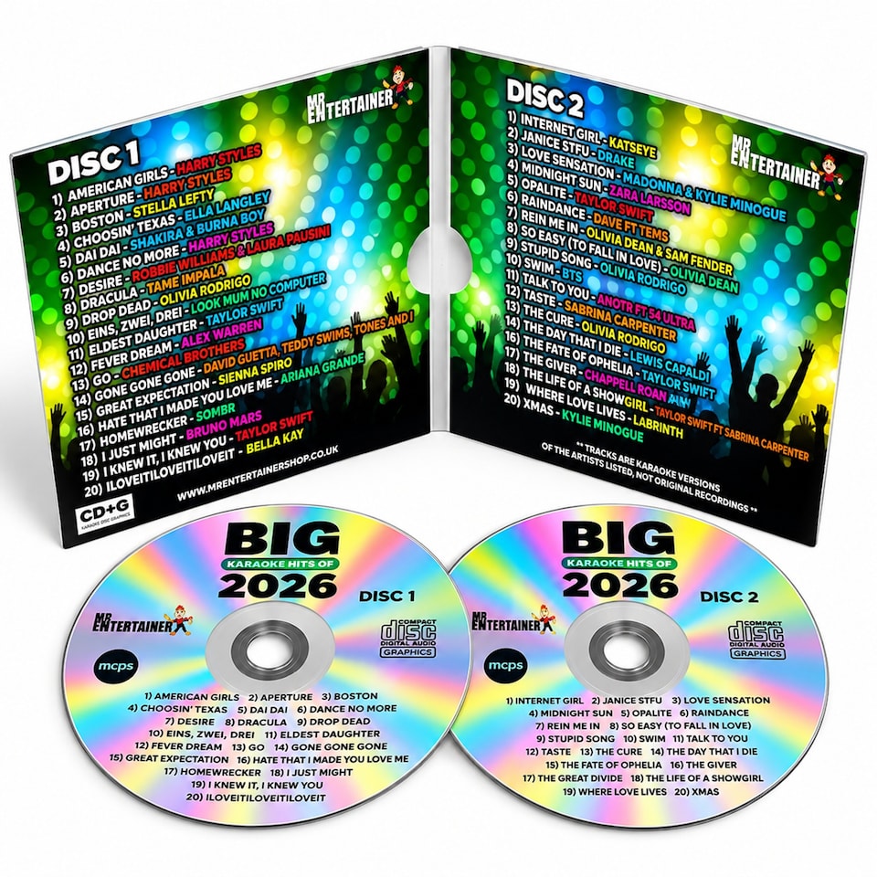 image 1 of Mr Entertainer Big Karaoke Hits Of 2026 - CD+G Disc Pack