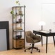 image 4 of Seaford Bookcase with 2 Drawers and 3 Shelves in Black & Oak