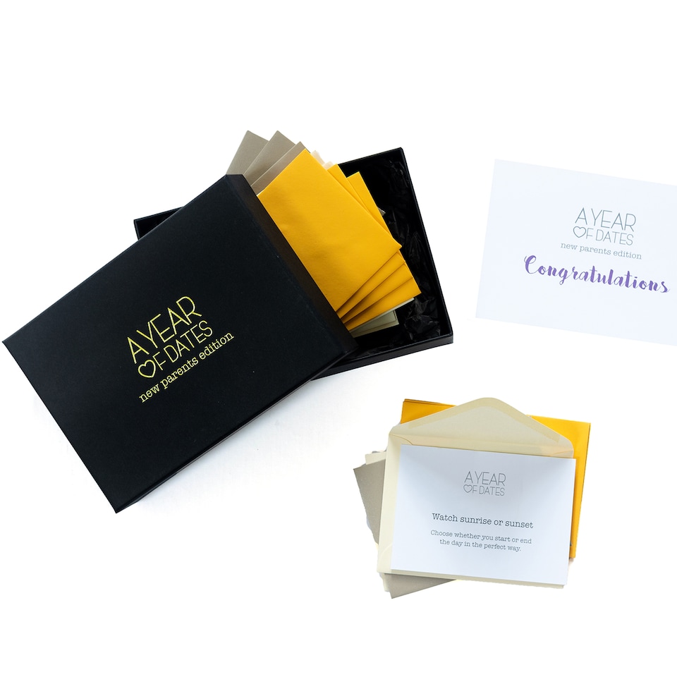 image 1 of New Parents Year of Dates Gift Box | Yellow