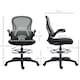 image 7 of Vinsetto Draughtsman Chair Tall Office Chair w/ Adjustable Footrest, Dark Grey 