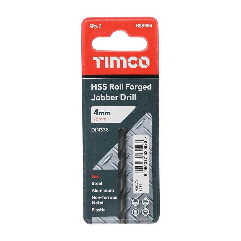 image 1 of Timco - Roll Forged Jobber Drills - HSS (Size 4.0mm - 10 Pieces)