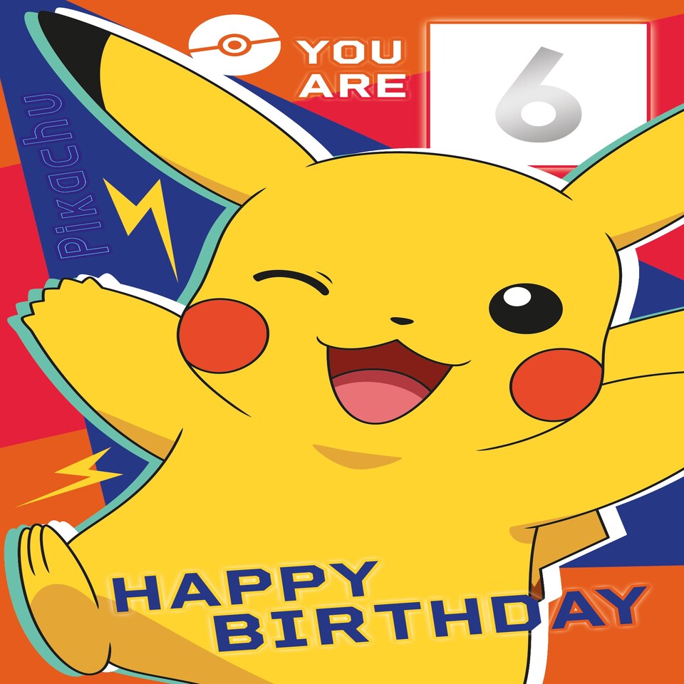 image 1 of Pokemon Age Sticker Birthday Card