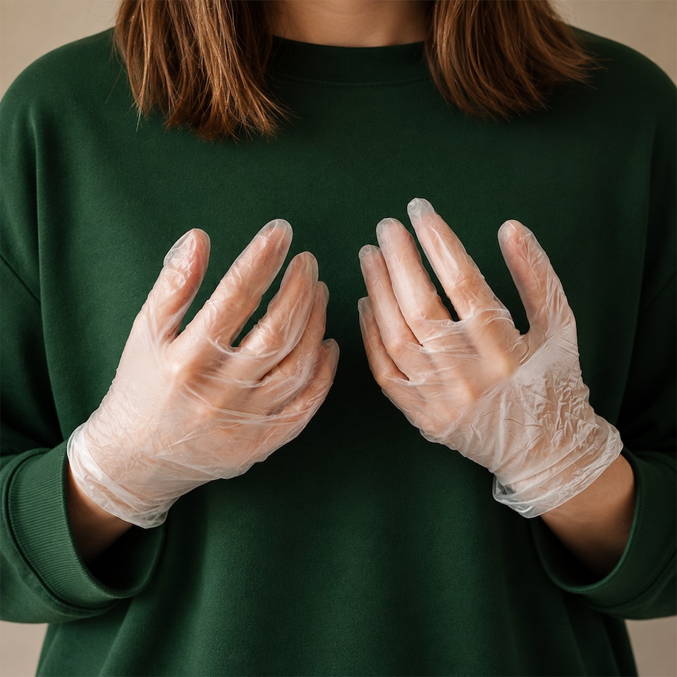 image 1 of ECONX Small Clear Vinyl Gloves Latex Free And Powder Free Food Safe For Catering Multi-Purpose General Use x 100pk