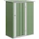 image 1 of Outsunny 5ft x 3ft Garden Storage Shed, Outdoor Metal Shed with Sloped Roof, Lockable Door for Tools, Equipment, Light Green