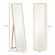 image 7 of HOMCOM Dimming Full Length Mirror w/ Lights Standing Leaning Wall Mount Oak