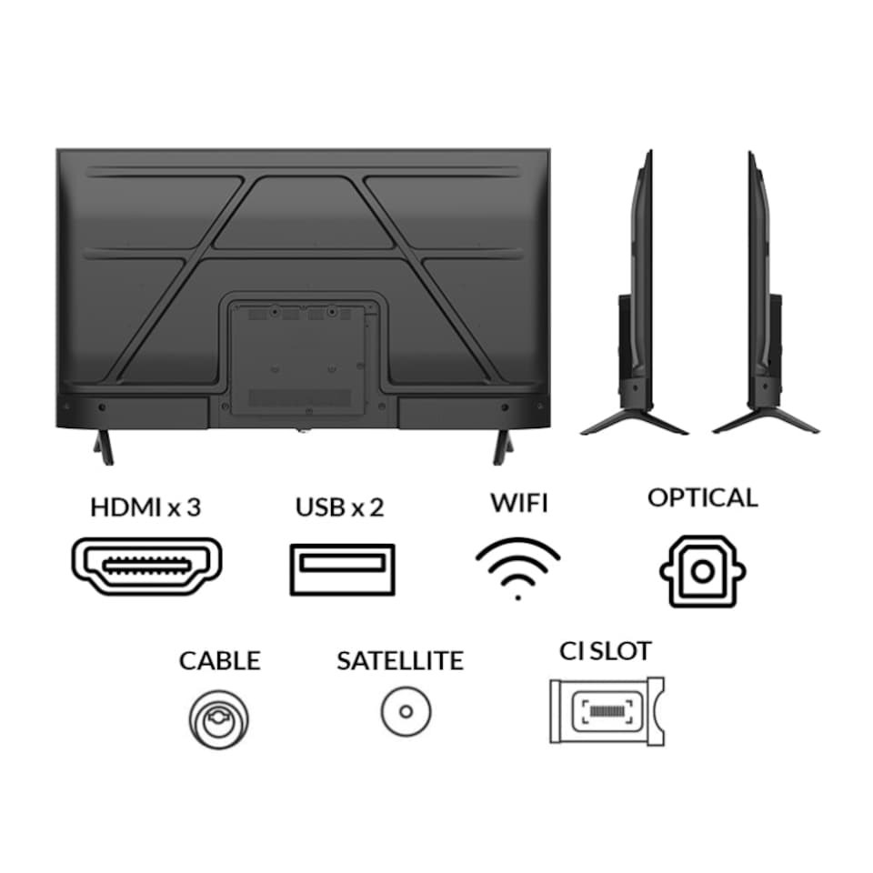 image 1 of HYE 40" QLED 2K Tizen OS WiFi Frameless Smart TV - 40QLEDS1008