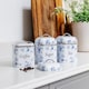 image 2 of VQ Laura Ashley Tea Coffee and Sugar Canisters Set of 3 Stainless Steel Tea