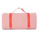 image 2 of Red and White Gingham Picnic Blanket | Red | Red