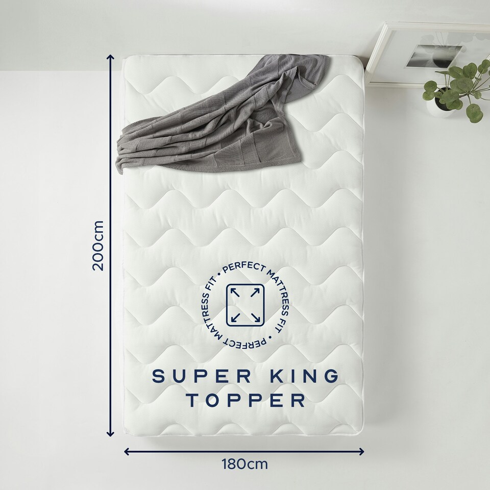 image 1 of Snuggledown Scandinavian Knitted Mattress Topper, 2.5cm, Super King Super King