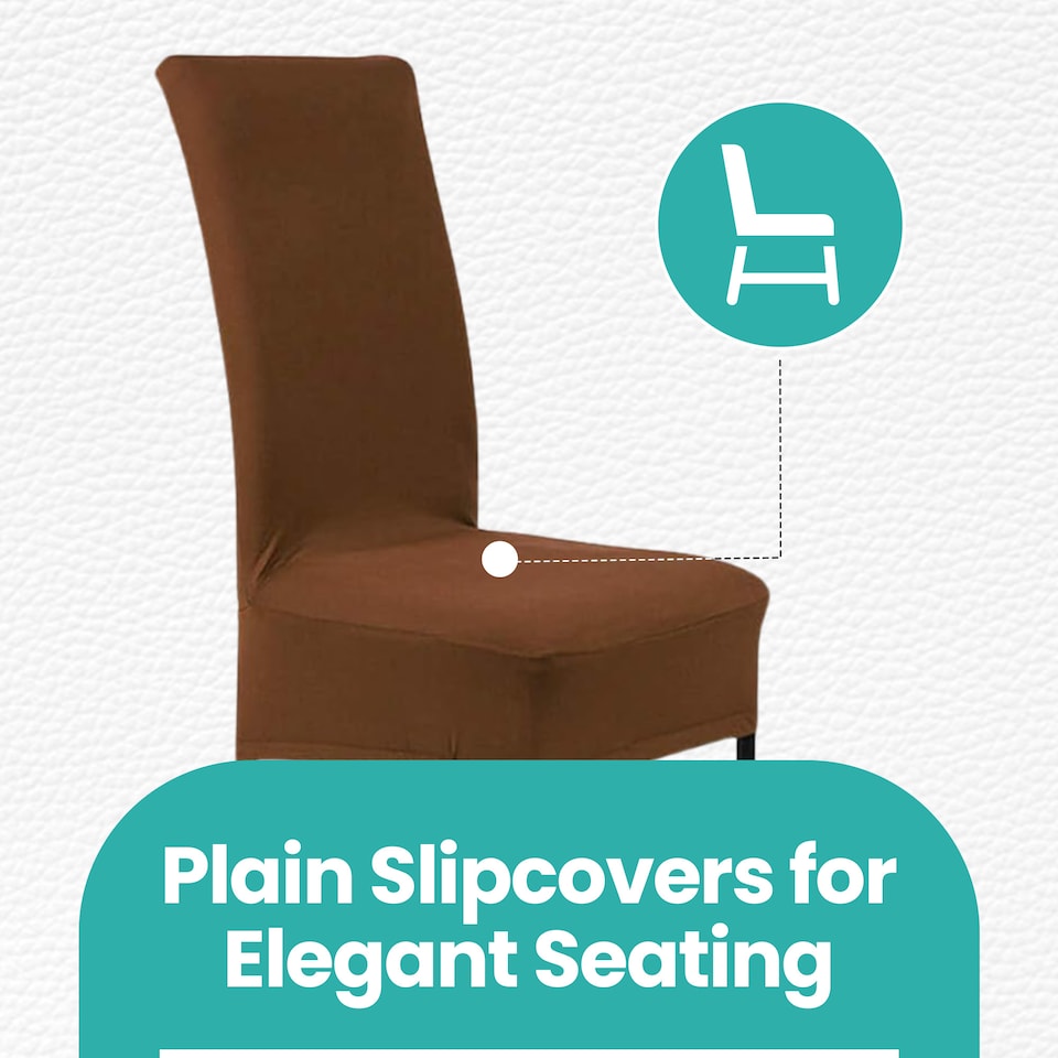 image 1 of High-Back Chair Covers Spandex Stretch, Chair Protective Slipcover