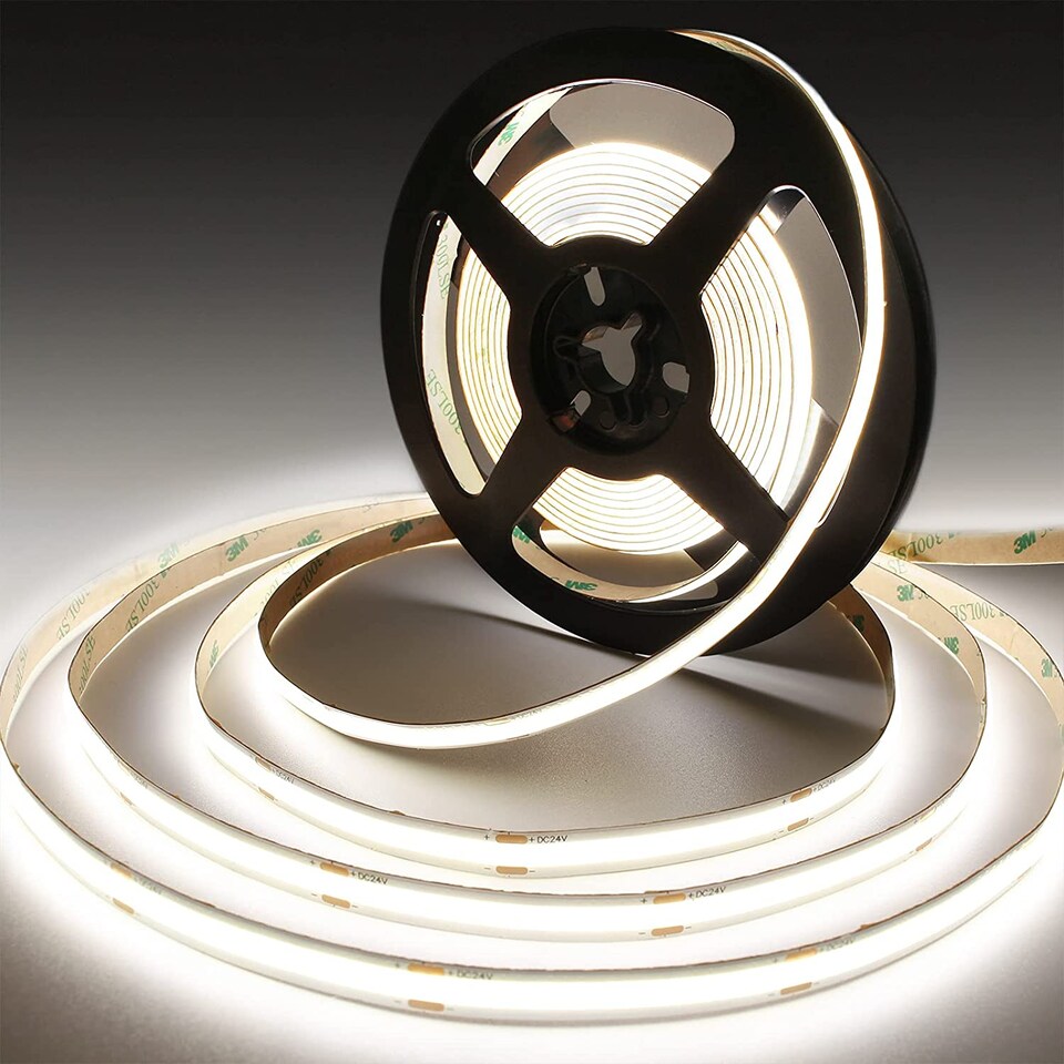image 1 of 5 meters, 24V COB LED Strip Lights 4000K (Power Supply Not Included)