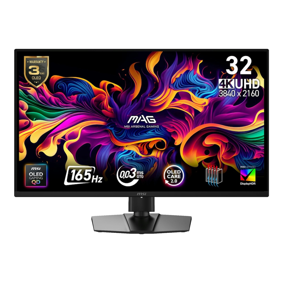 MSI MAG 322UP QD-OLED E16 32" UHD 4K QD-OLED 165Hz 0.03ms Gaming Monitor