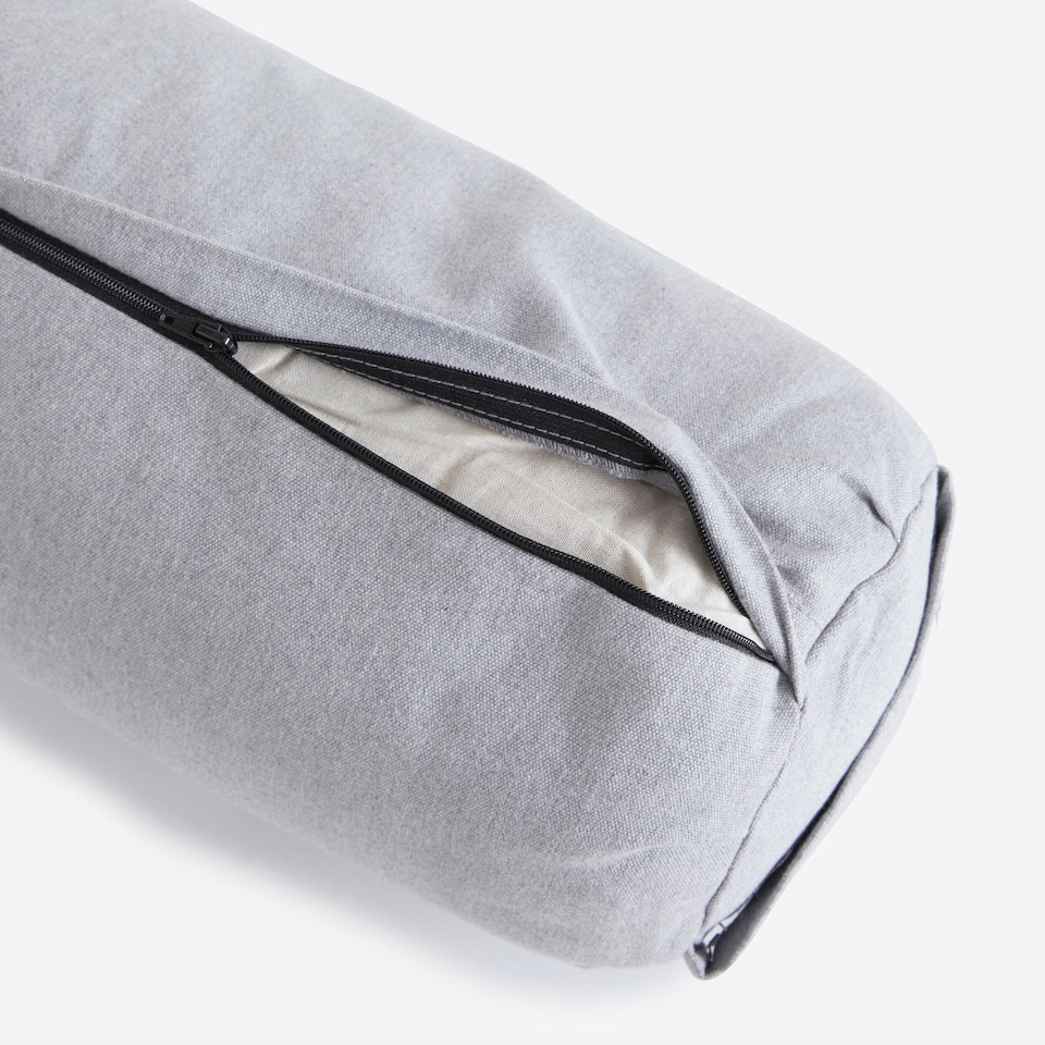 image 1 of Decathlon Yoga Bolster Cushion - Grey