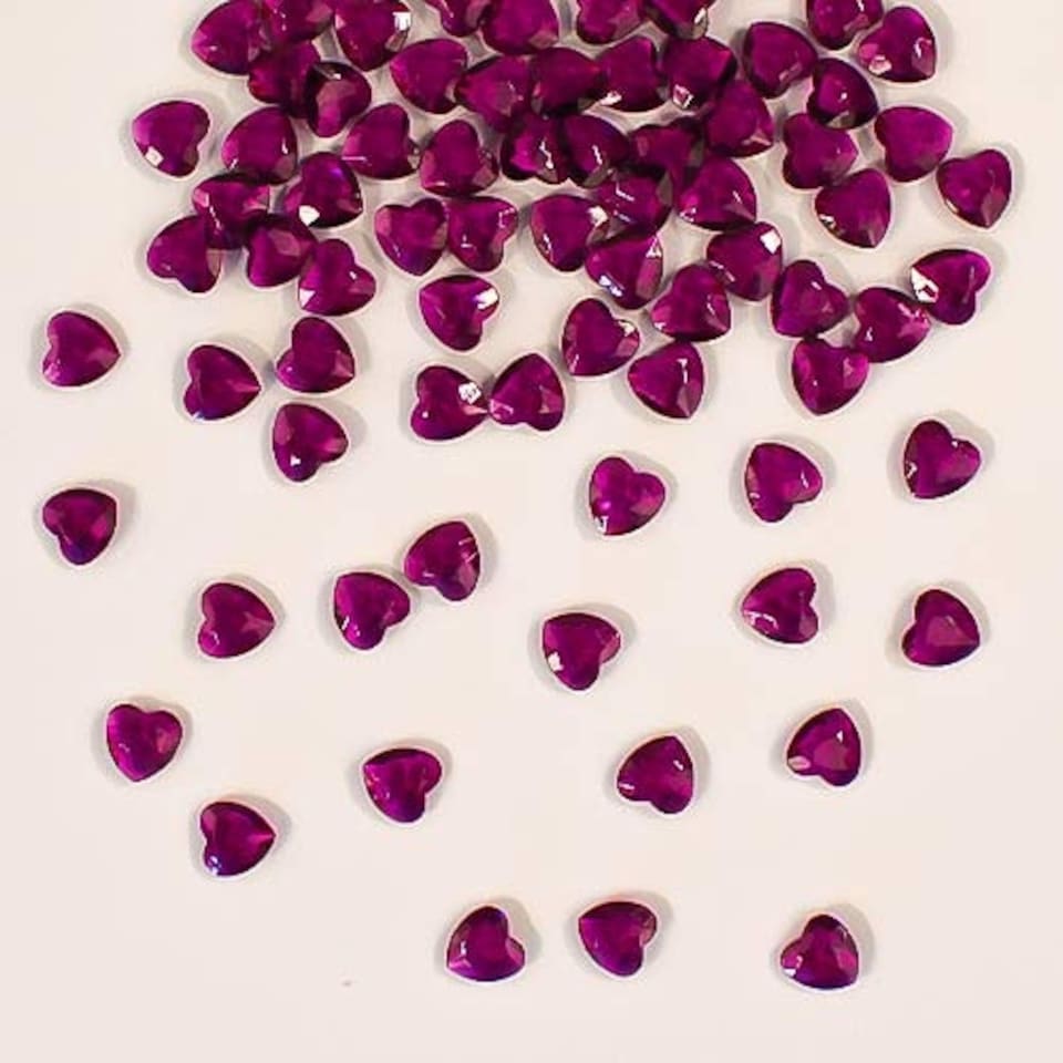 Purple 12mm Heart Diamonds Premium Table Gems 28g