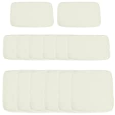 Outsunny Garden Rattan Sofa Set Polyester Cover Replacement No Cushion White | Beige
