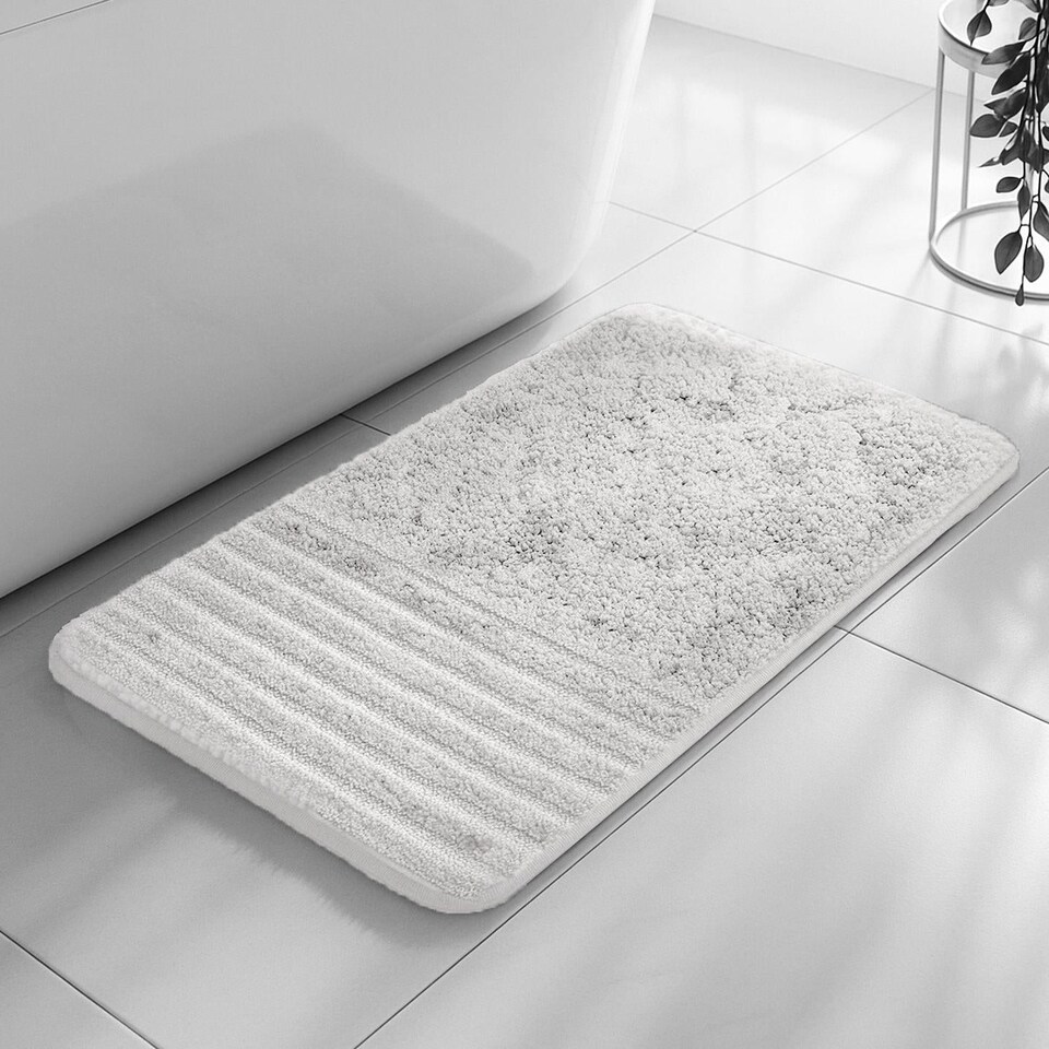 image 1 of Velosso Linear Bath/ Pedestal Mat Cashmere Feel