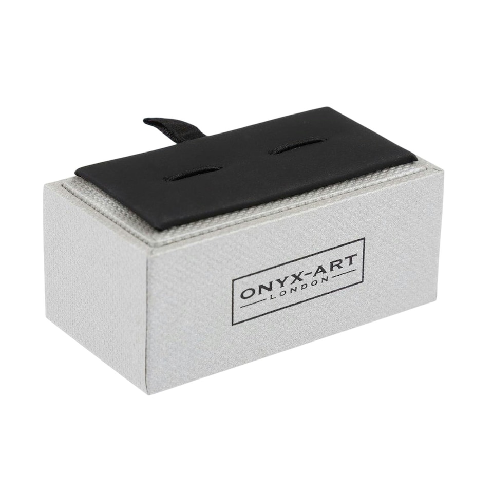 image 1 of 'Deep' Chinese Proverb Cufflinks - Onyx Art CK91 Funny Novelty Cuffs