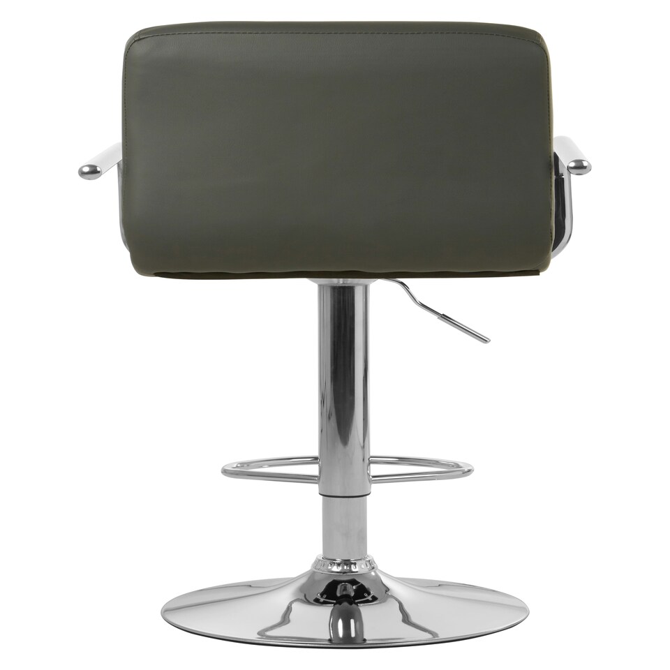 image 1 of Interiors by Premier Grey Velvet Bar Chair, Comfortable Seating Breakfast Bar Chair, Footrest Living Bar Chair Kitchen
