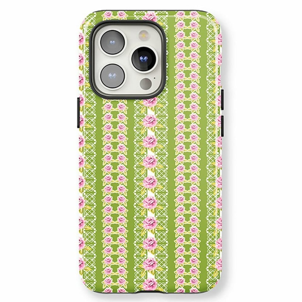 image 1 of Rose Stripe Phone Case | Green | iPhone 14 Plus
Slim | iPhone 14 Plus
Slim