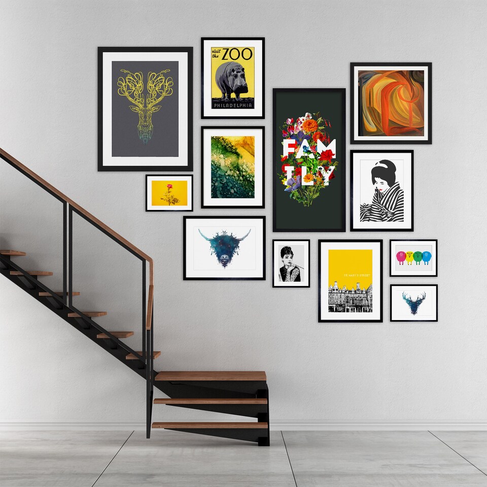 image 1 of Three Yellow Chrysanthemum Vintage Japan Framed Wall Art Print Kazumasa 12x16"