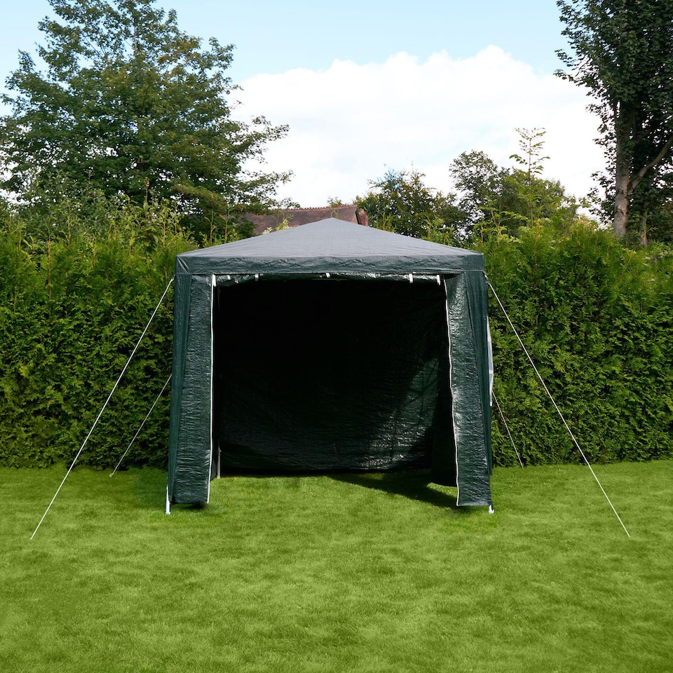 image 1 of OHS Garden Gazebo Outdoor Party Tent Canopy PE Awning Marquee Waterproof - Small | Green