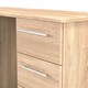 image 5 of Carlton 6 Drawer Kneehole Desk in Bardolino Oak (Ready Assembled) | Brown | Bardolino Oak