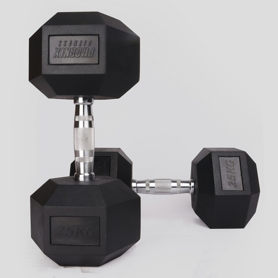 image 1 of Phoenix Fitness Pair of Hex Dumbbells - 25kg