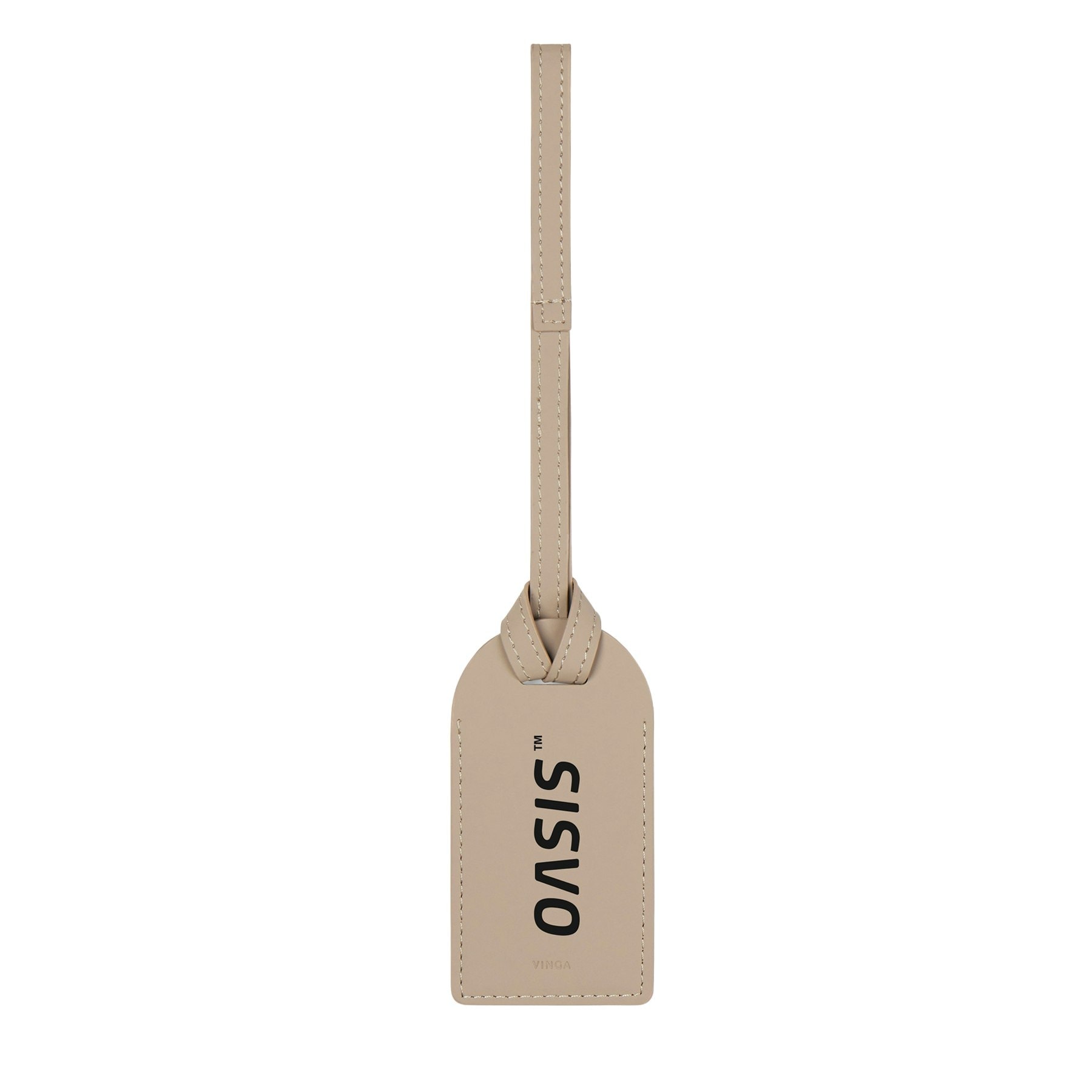 Vinga Baltimore Recycled Polyester Luggage Tag - Greige - One Size Grey