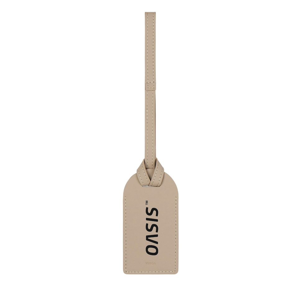 image 1 of Vinga Baltimore Recycled Polyester Luggage Tag - Greige - One Size | Grey