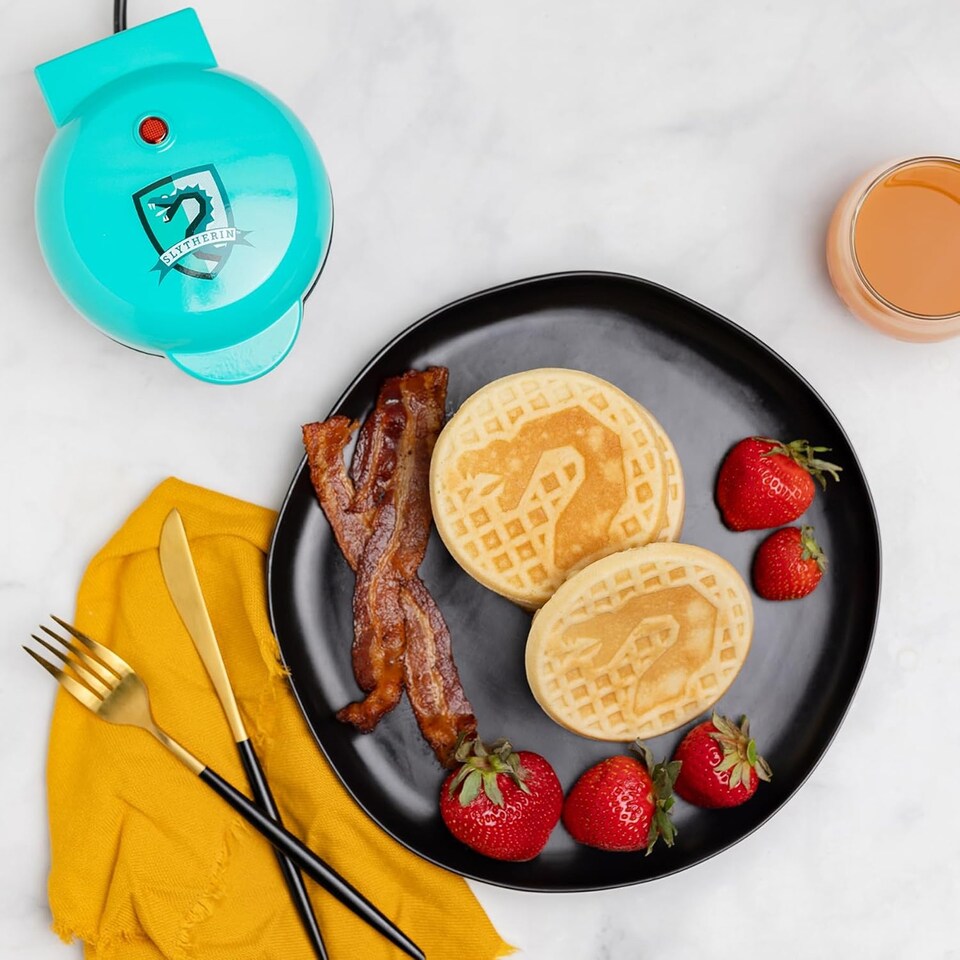 image 1 of Uncanny Brands Harry Potter Checkmate Slytherin Mini Waffle Maker