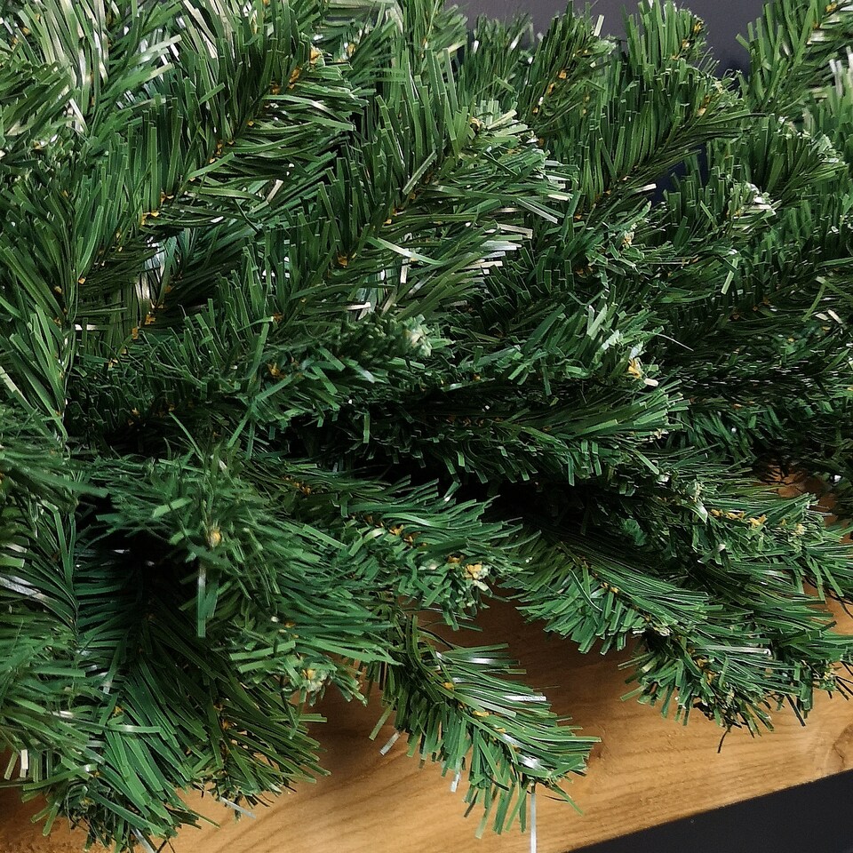 image 1 of 2.7m (9ft) x 38cm Premier Luxury Extra Bushy Plain Green Christmas Garland